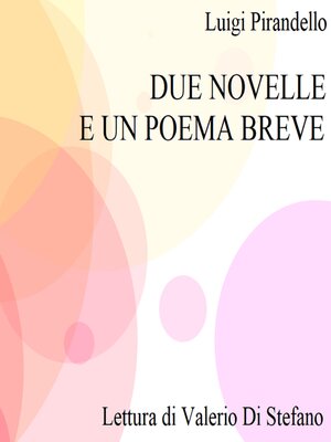 cover image of Due novelle e un poema breve